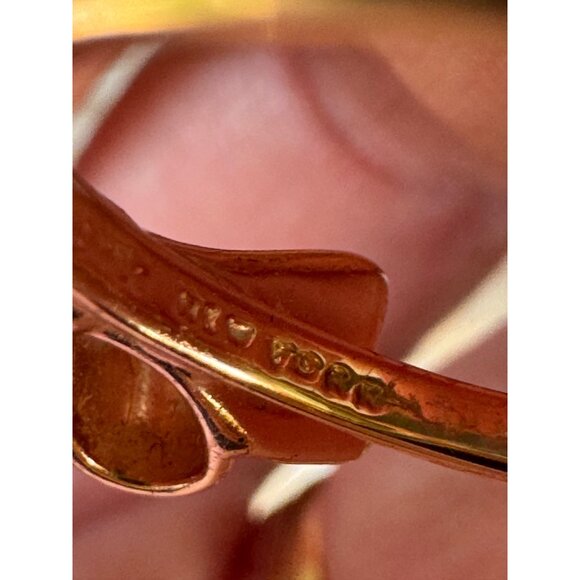 Kate Spade Gold Tone Bow Ring Size 8 Elegant Fashion Jewelry - Picture 3 of 11